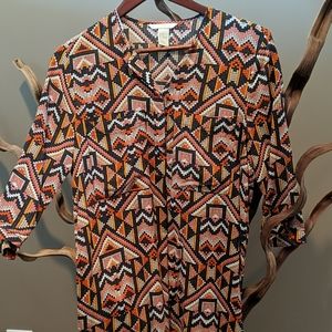 BOGO! H&M - Aztec Print Dress/Tunic, Size 8